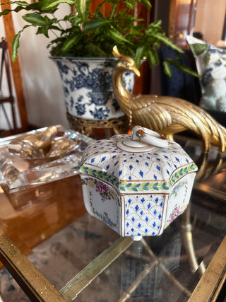 Limoge Covered Vessel with Mango Scented Candle