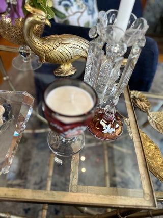 1970 Westmoreland Painted Glass Candle